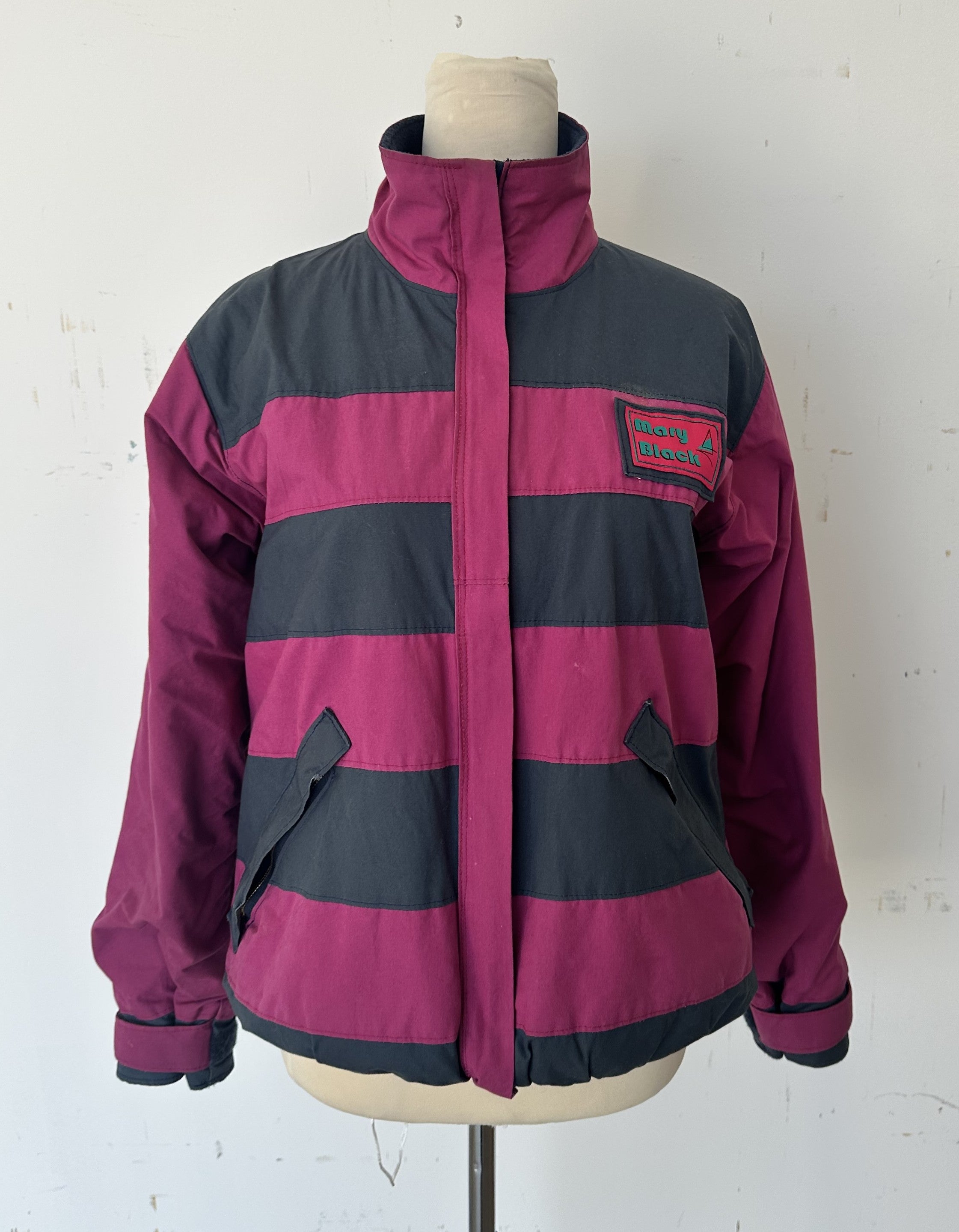 Pink and Navy Waxed Cotton Jacket